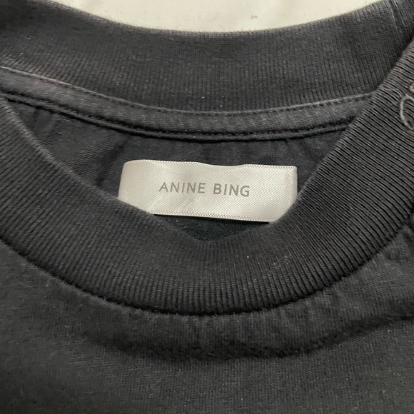 Anine Bing Black Milo Tee - Picture 5 of 8